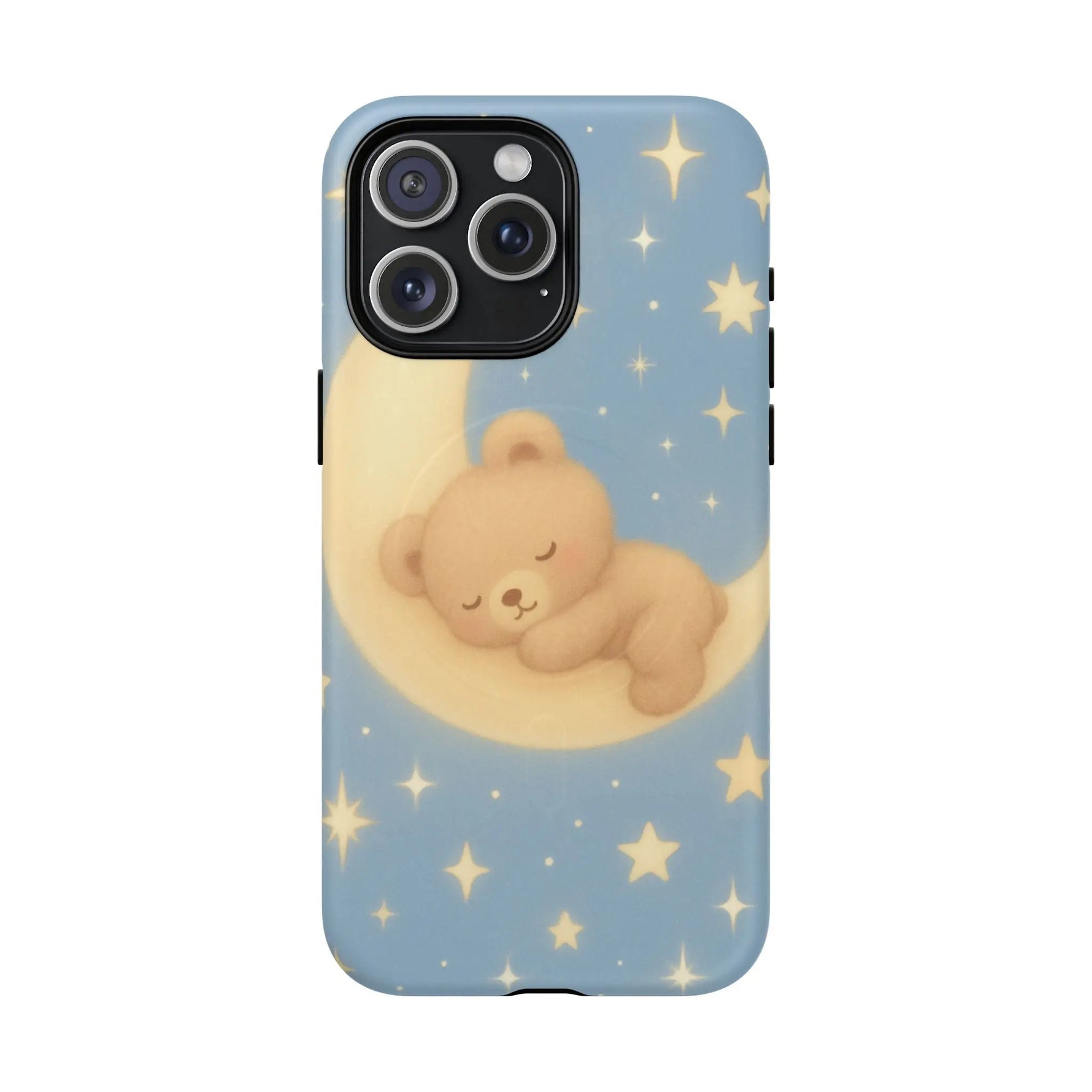 Sleepy Teddy Bear & Stars iPhone Case with MagSafe - Shamo's