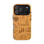 Tirana Illustrated Hand-Drawn iPhone Case — Albanian Landmarks & Icons | MagSafe compatible  Shamo's iPhone 17 Pro / Matte