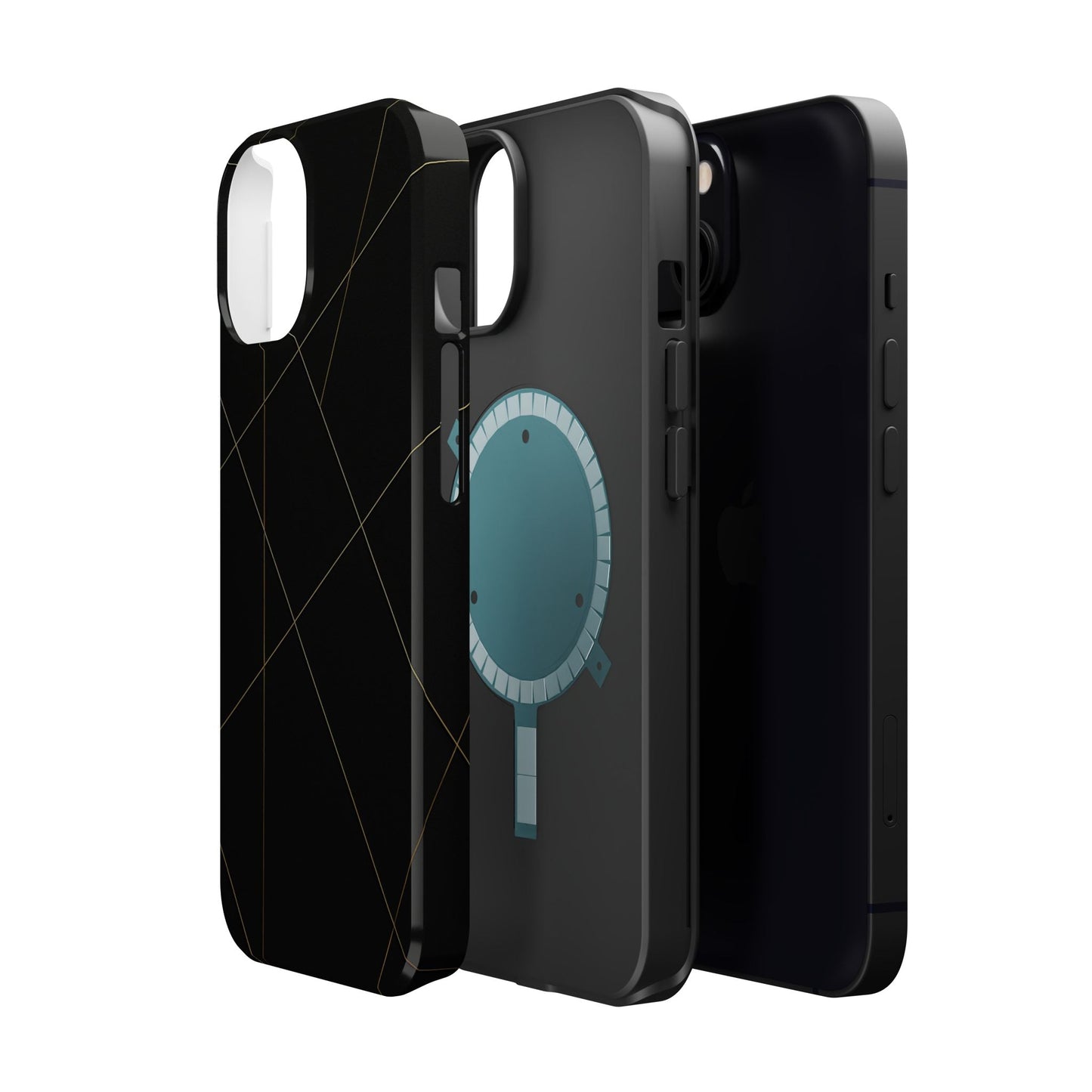 Black Geometric Design iPhone Case | MagSafe  Shamo's