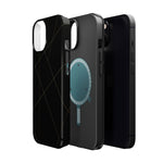 Black Geometric Design iPhone Case | MagSafe  Shamo's