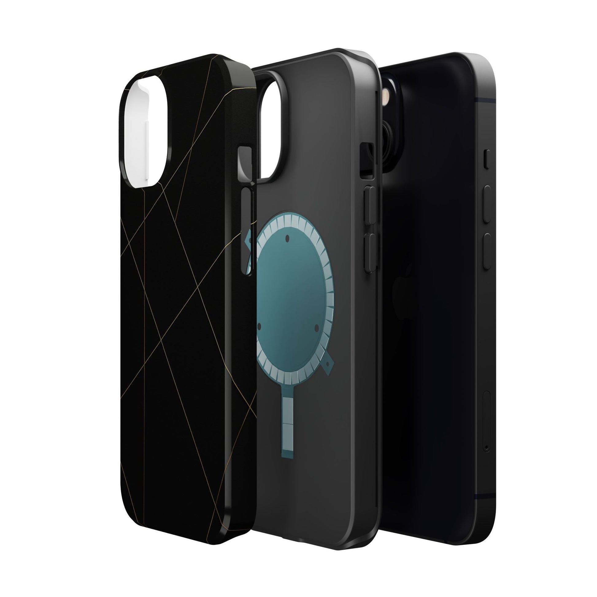 Black Geometric Design iPhone Case | MagSafe  Shamo's