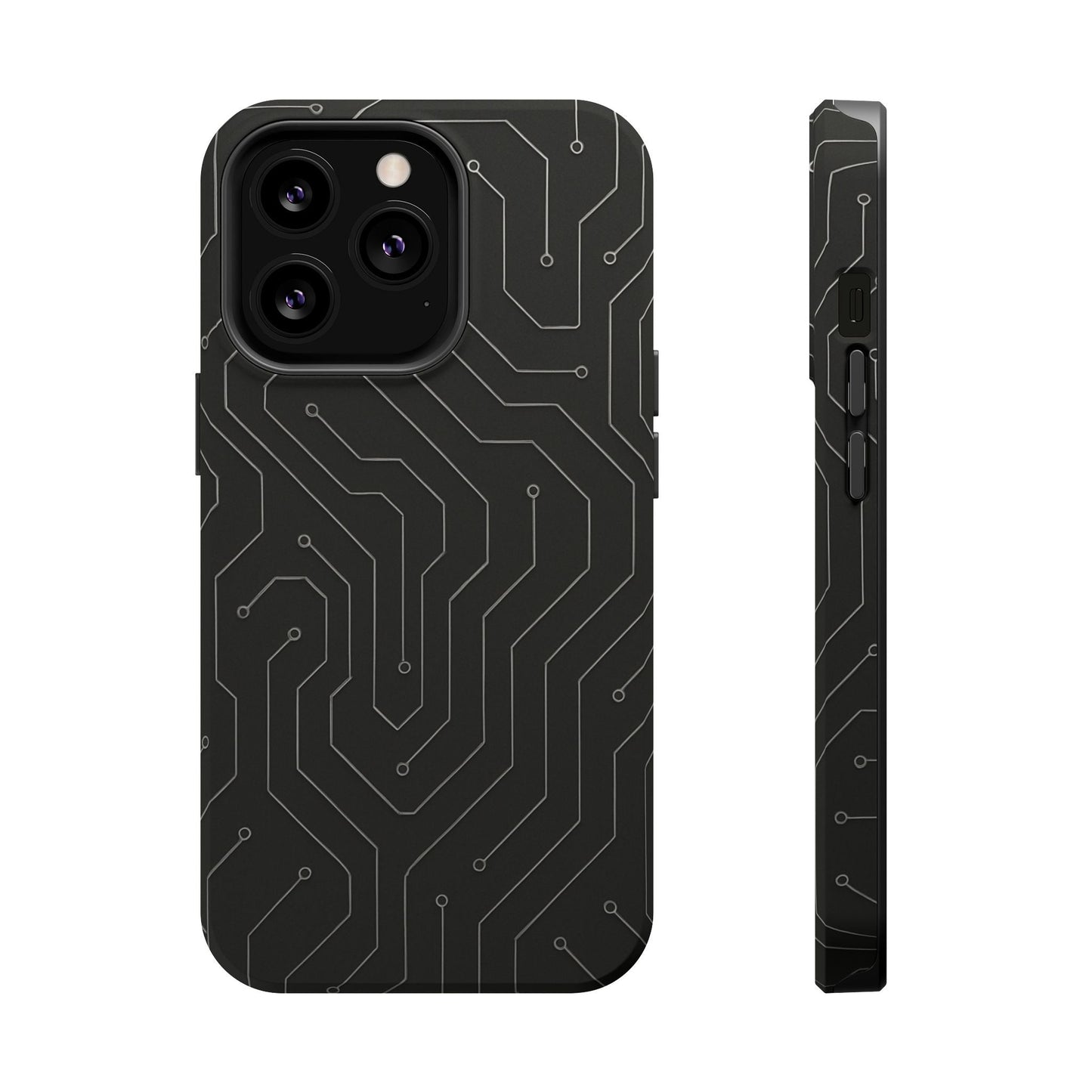 Black Circuit Board Design iPhone Case | MagSafe  Shamo's iPhone 13 Pro / Matte