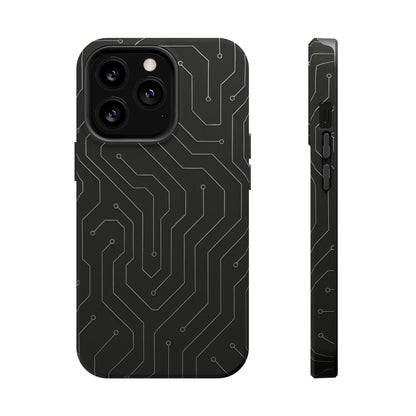Black Circuit Board Design iPhone Case | MagSafe  Shamo's iPhone 13 Pro / Matte