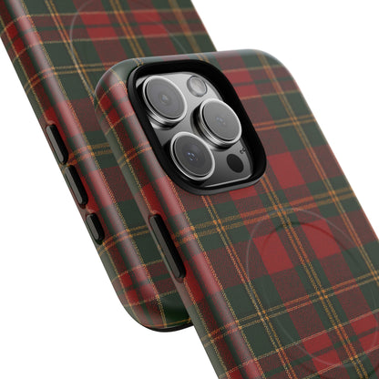 Plaid Holiday iPhone Case — Red & Green Tartan (MagSafe compatible)