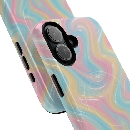 Rainbow Marble Swirl iPhone Case with MagSafe