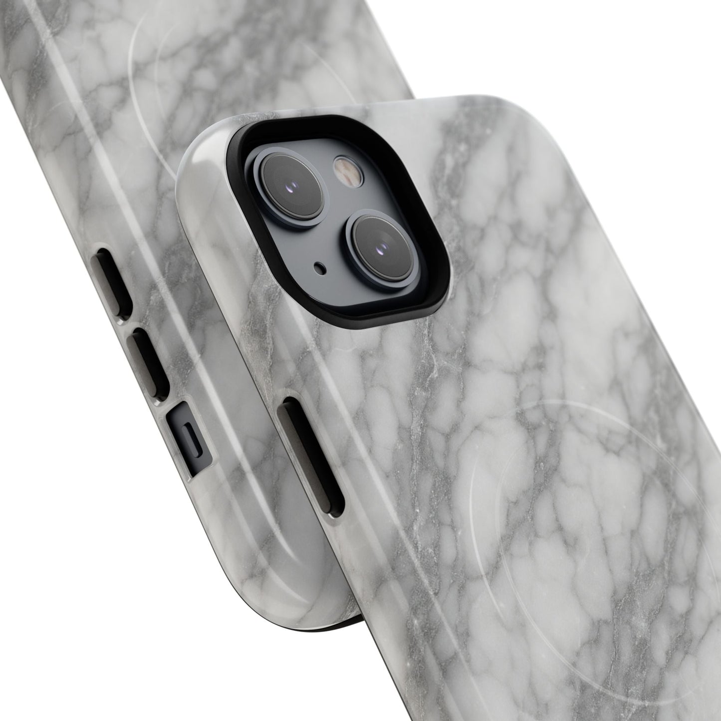 Silver Mist Marble iPhone Case with MagSafe