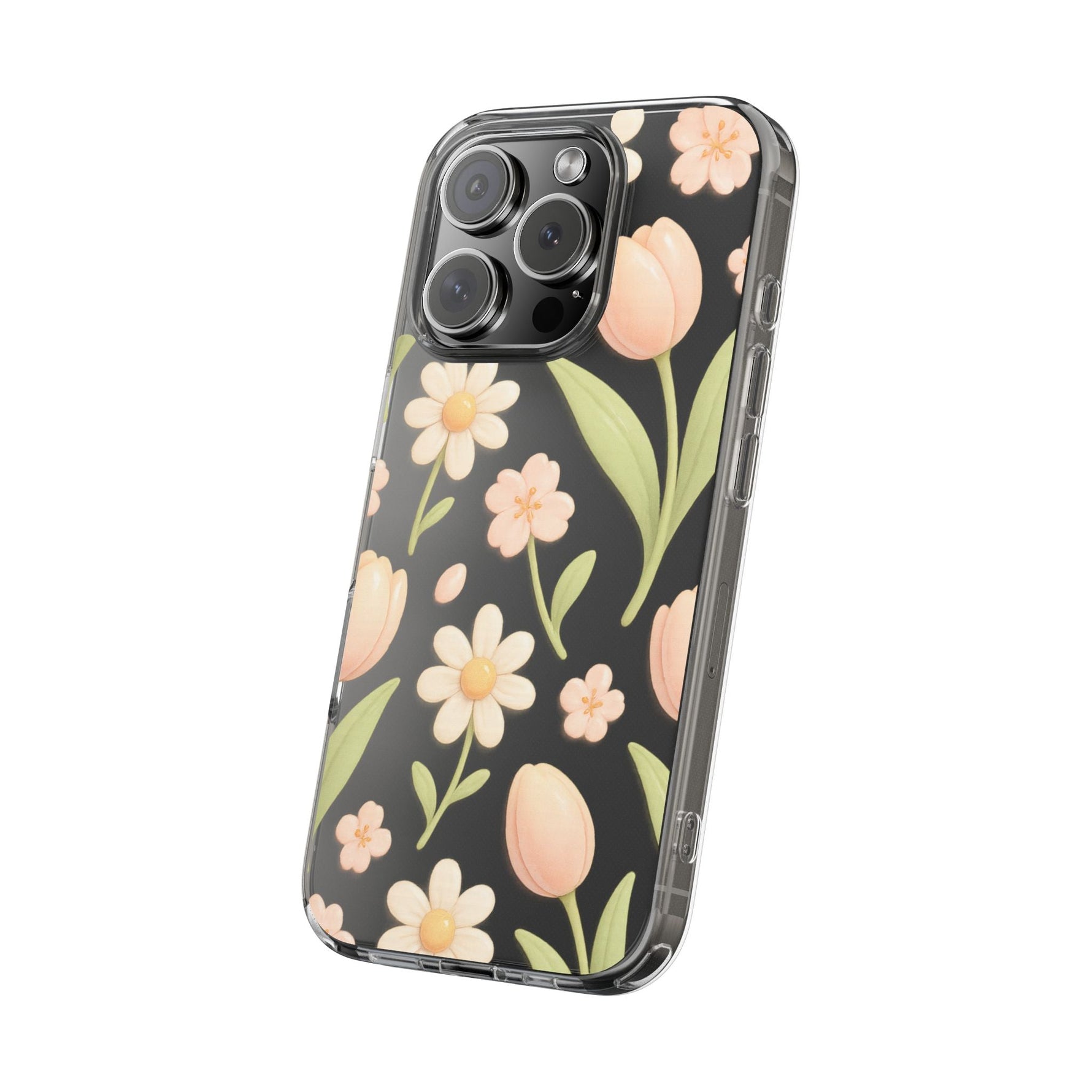 Floral Impact-Resistant Clear iPhone Case  Shamo's