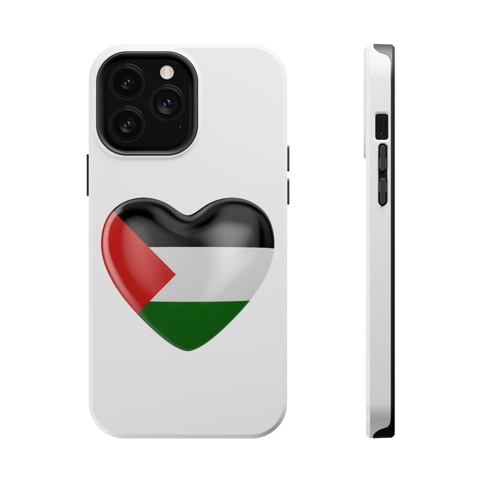 MagSafe Tough Cases with Palestinian flag in heart shape