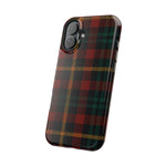 Plaid Impact-Resistant iPhone Case — Red Green Tartan Holiday Theme with MagSafe  Shamo's