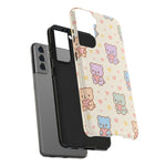 Cute Pastel Bear Impact Phone Case | Heart & Star Kawaii Pattern  Shamo's