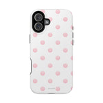 Pink Polka Dot Impact-Resistant Phone Case | MagSafe