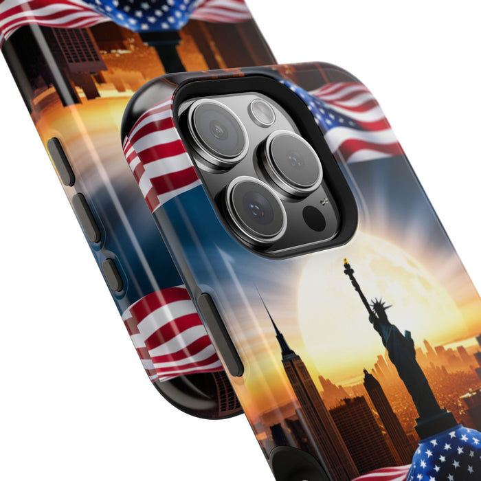 MagSafe American Flag Tough Phone Case: Show Your Patriotism in Style