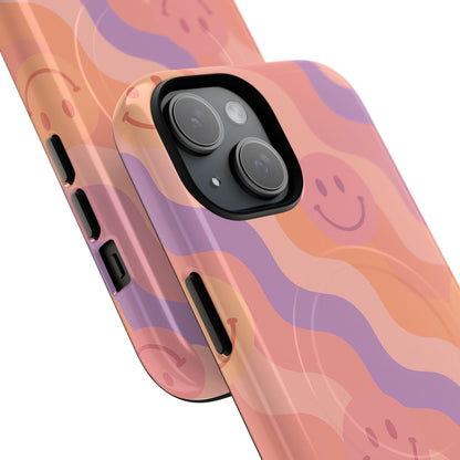 Groovy Smiley Faces Retro iPhone Case | MagSafe