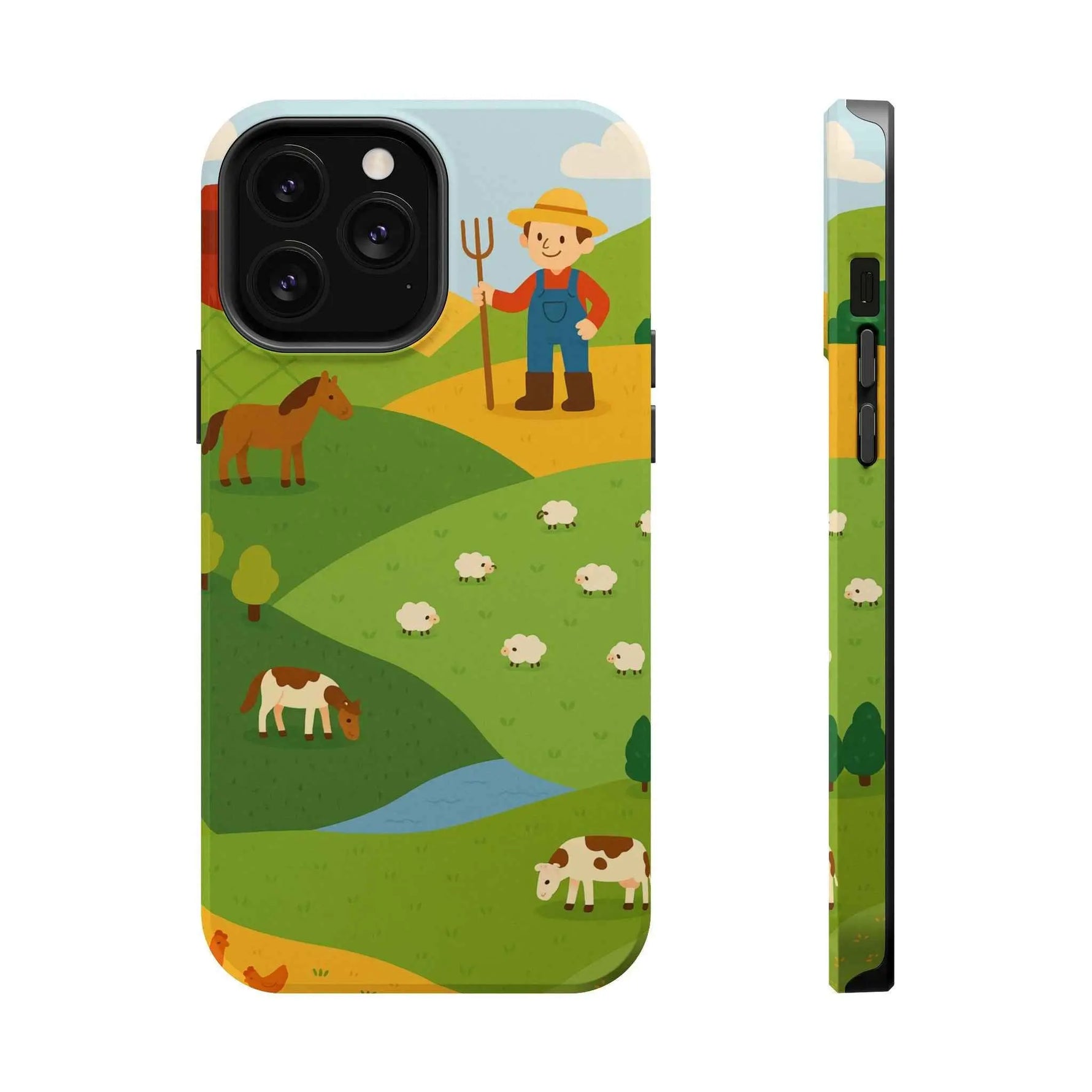 Farm-Themed Impact-Resistant MagSafe Phone Case