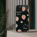 Sweet Love Strawberry Clear iPhone Case | MagSafe  Shamo's