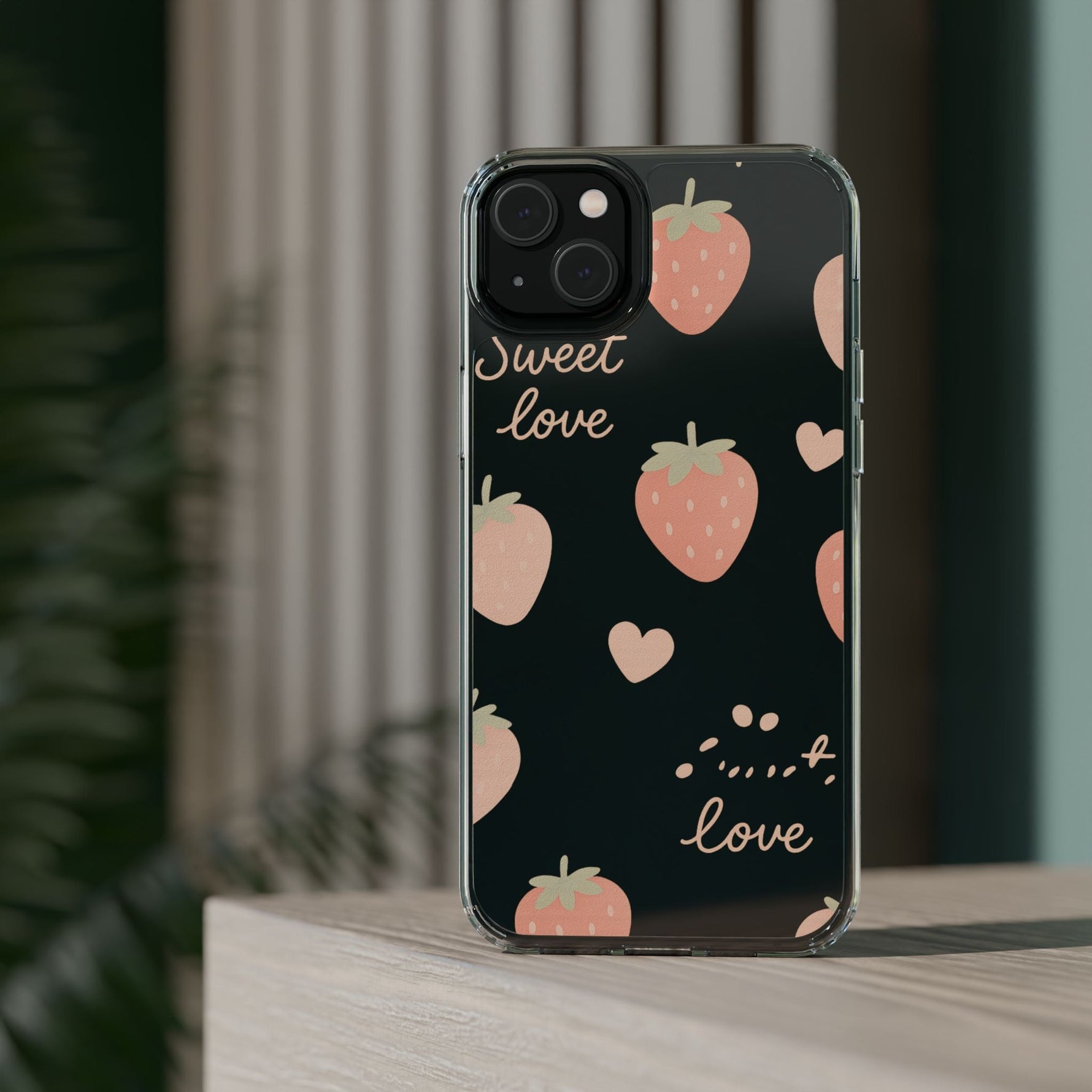 Sweet Love Strawberry Clear iPhone Case | MagSafe  Shamo's