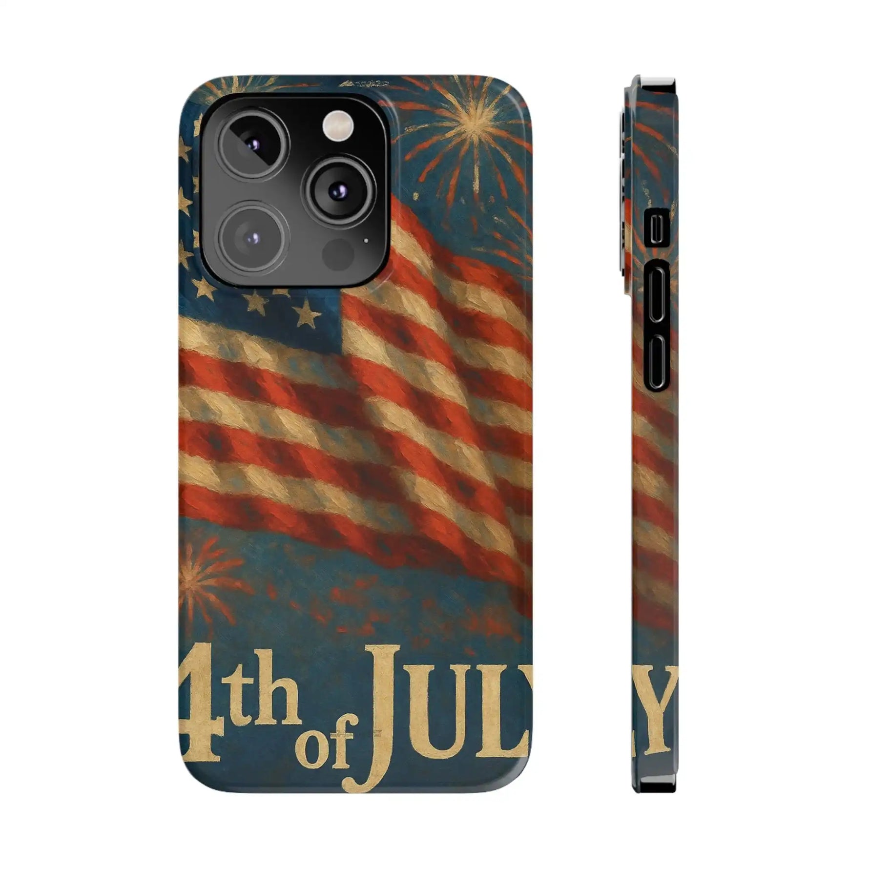 Fundas delgadas para teléfono con la inscripción 4 de julio para iPhone 17 y más