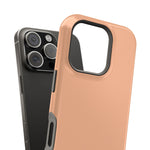 Peach Sorbet Solid Color MagSafe-Compatible Impact-Resistant iPhone Case