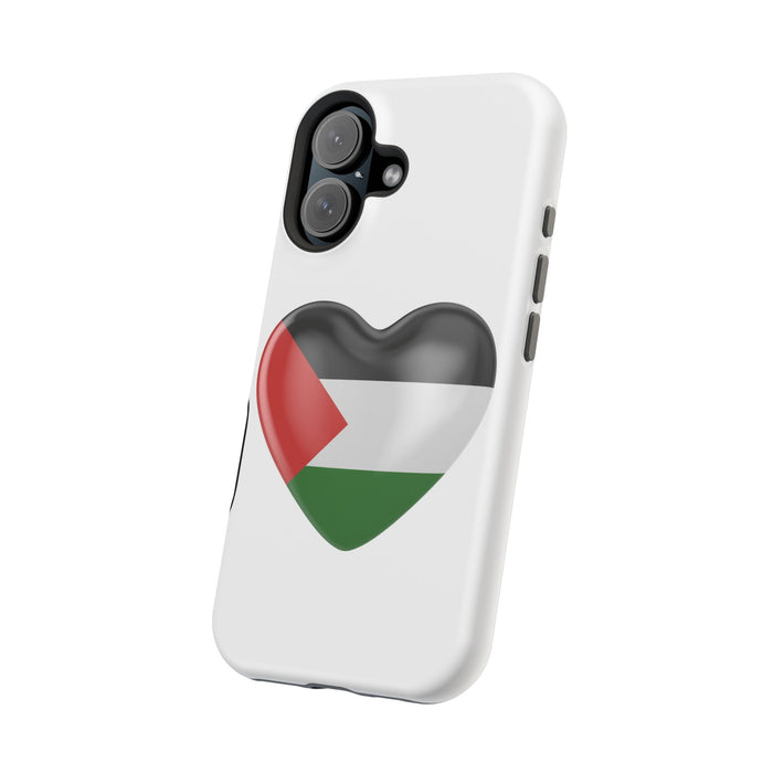 MagSafe Tough Cases with Palestinian flag in heart shape