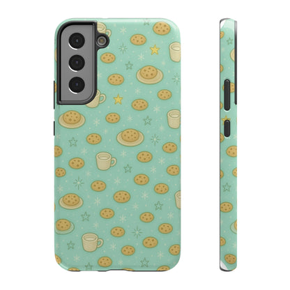 Cookie & Coffee Pattern Tough iPhone Case — Impact-Resistant
