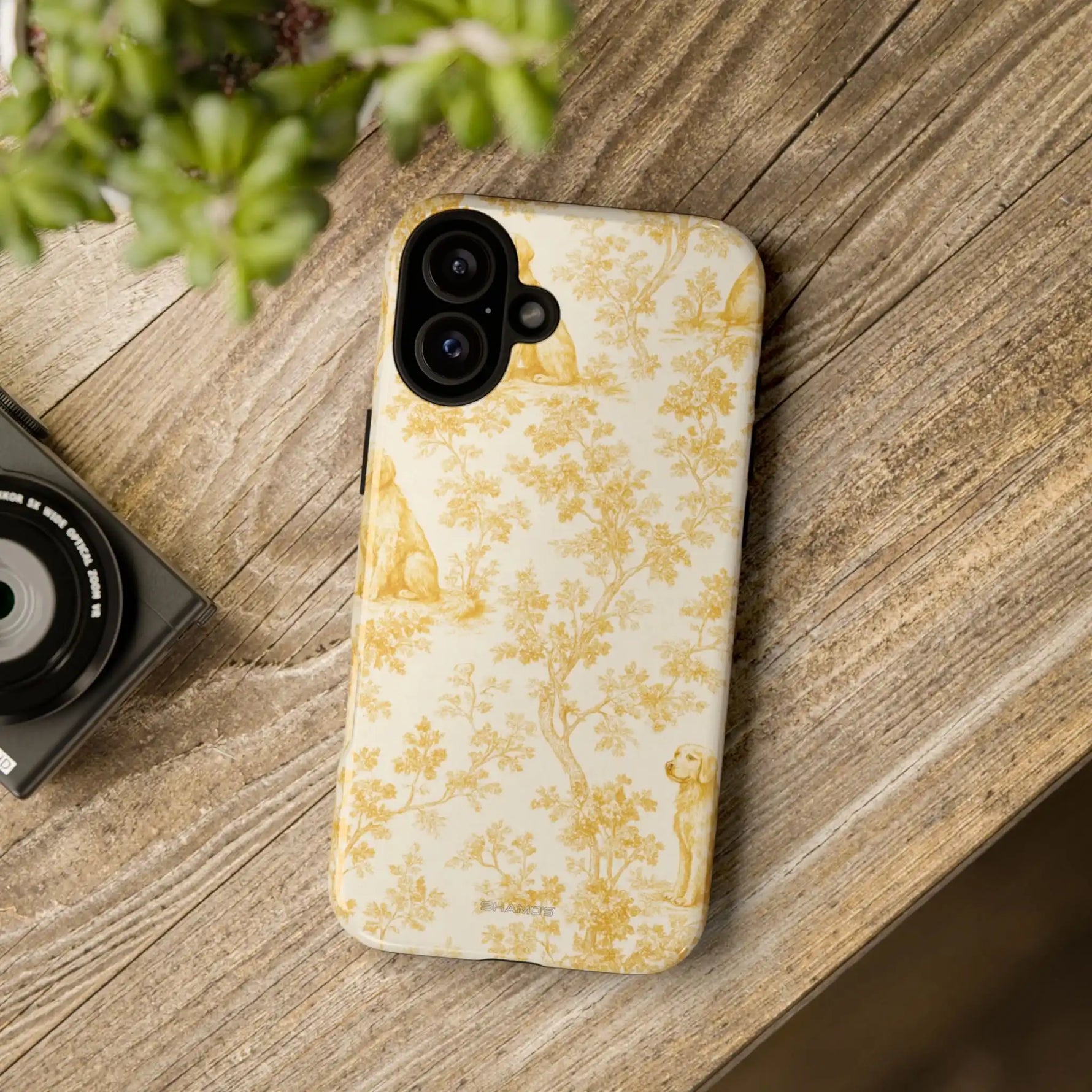 Golden Retriever Pattern Phone Case — Impact Resistant Tough Cases