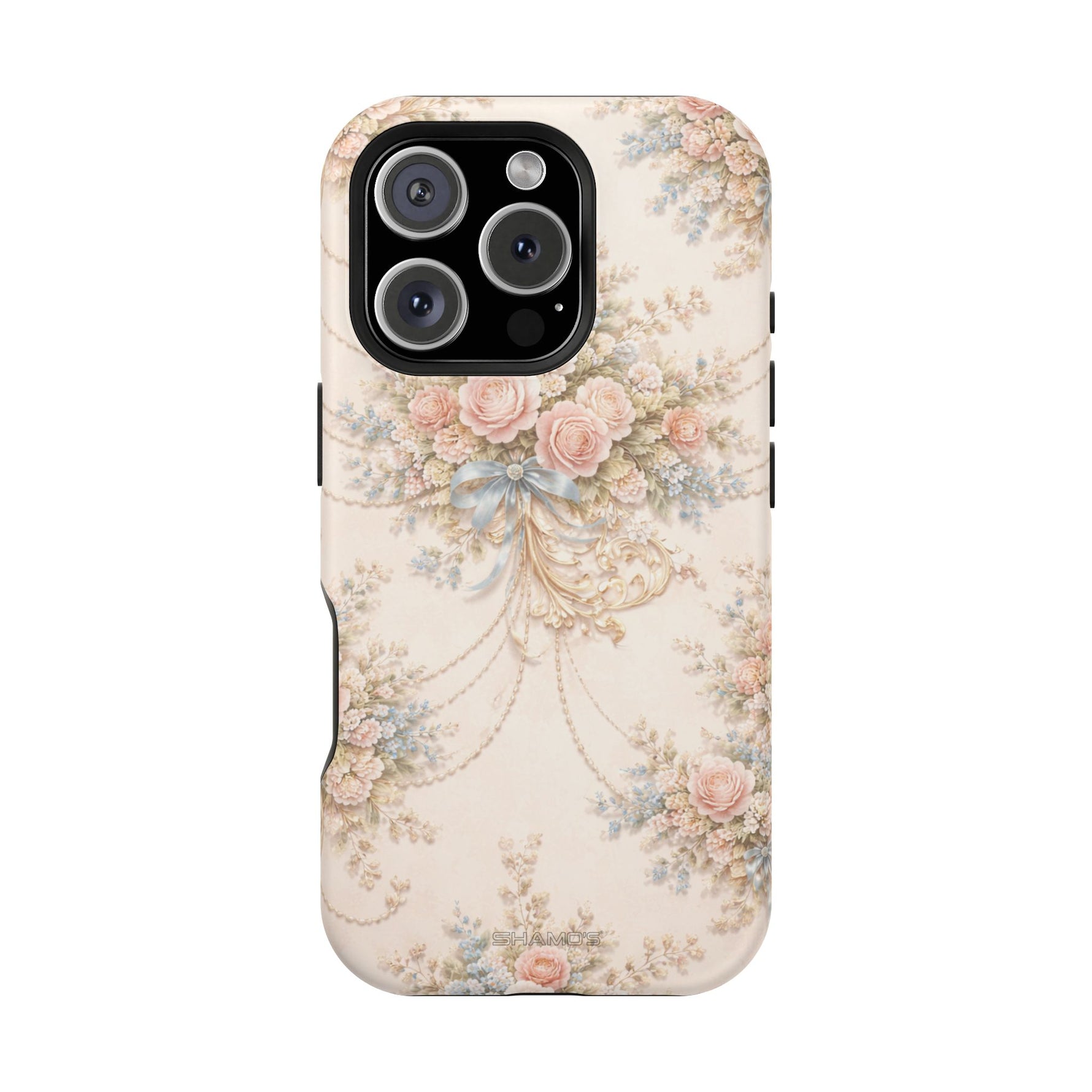 Floral Vintage Rose Phone Case, MagSafe Impact-Resistant - iPhone 16 Pro / Matte - Shamo's