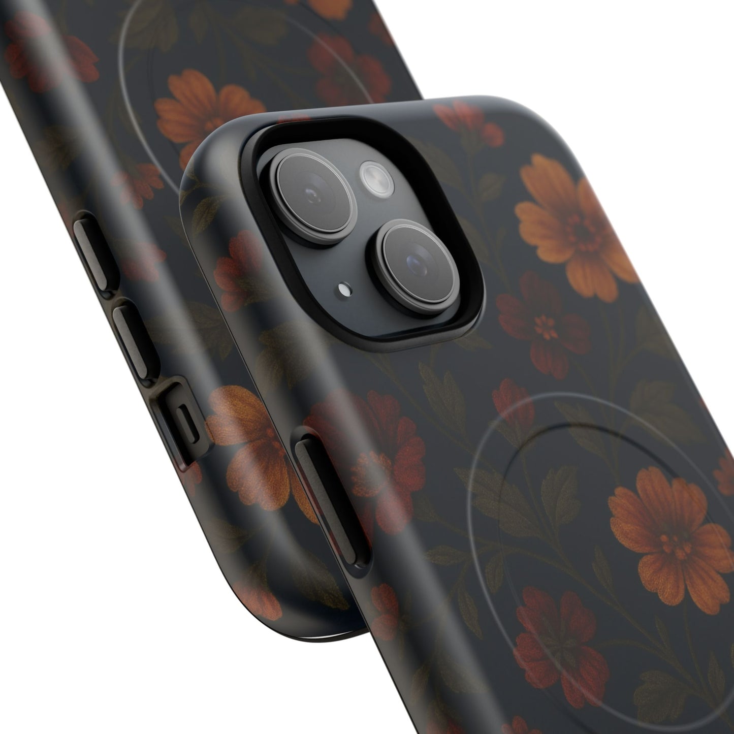 Floral Night Velvet iPhone Case - Works with MagSafe