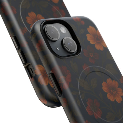 Floral Night Velvet iPhone Case - Works with MagSafe