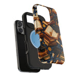 Vintage Books & Graduation Caps MagSafe Phone Case, Impact-Resistant Graduation Gift - iPhone 17 / Glossy - Shamo's