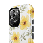 Yellow Flowers Summer Floral Magnetic Impact-Resistant iPhone Case with MagSafe Compatibility - iPhone 17 / Glossy - Shamo's