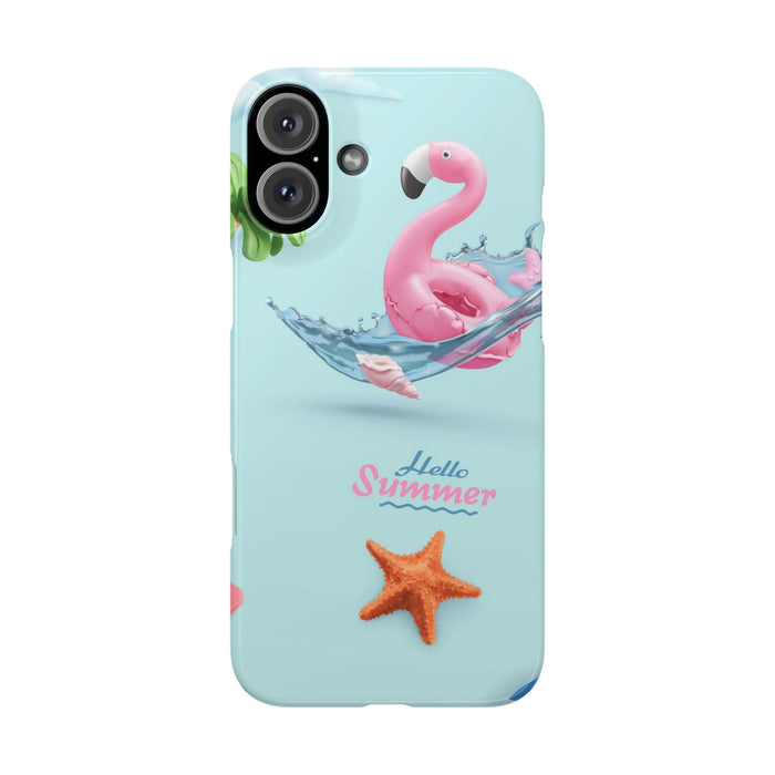 Slim Phone Cases with Hello Summer design