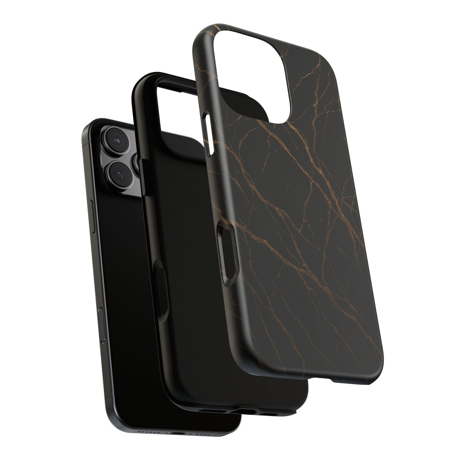 Black Marble Tough iPhone Case  Shamo's