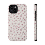 Rosebud Floral Tough iPhone Case | Pink Vintage Flower Protective Cover