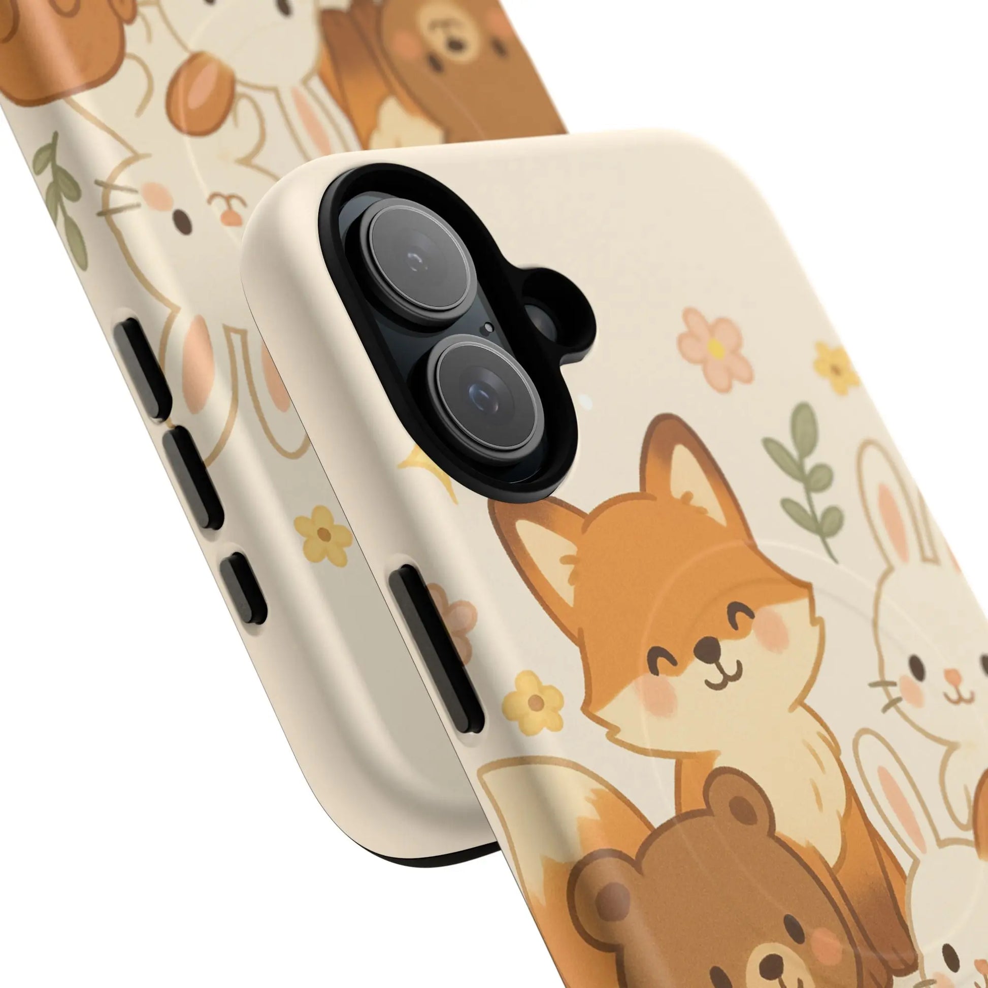 Forest Friends iPhone Case — Fox, Bear & Bunny Design. with MagSafe  Shamo's