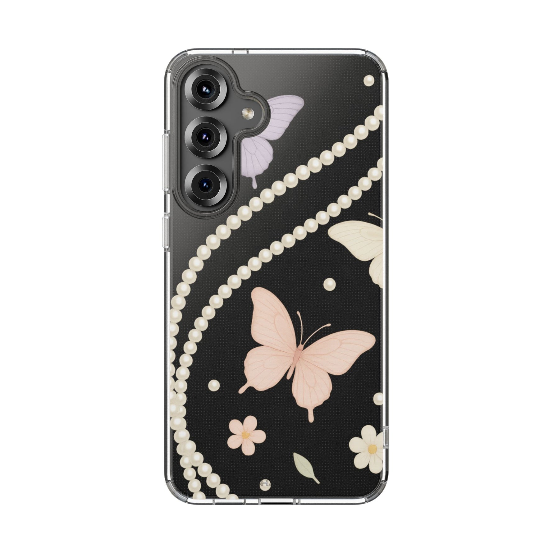 Butterfly Pearl Impact-Resistant Clear iPhone Case - Samsung Galaxy S25 Plus / Without gift packaging - Shamo's