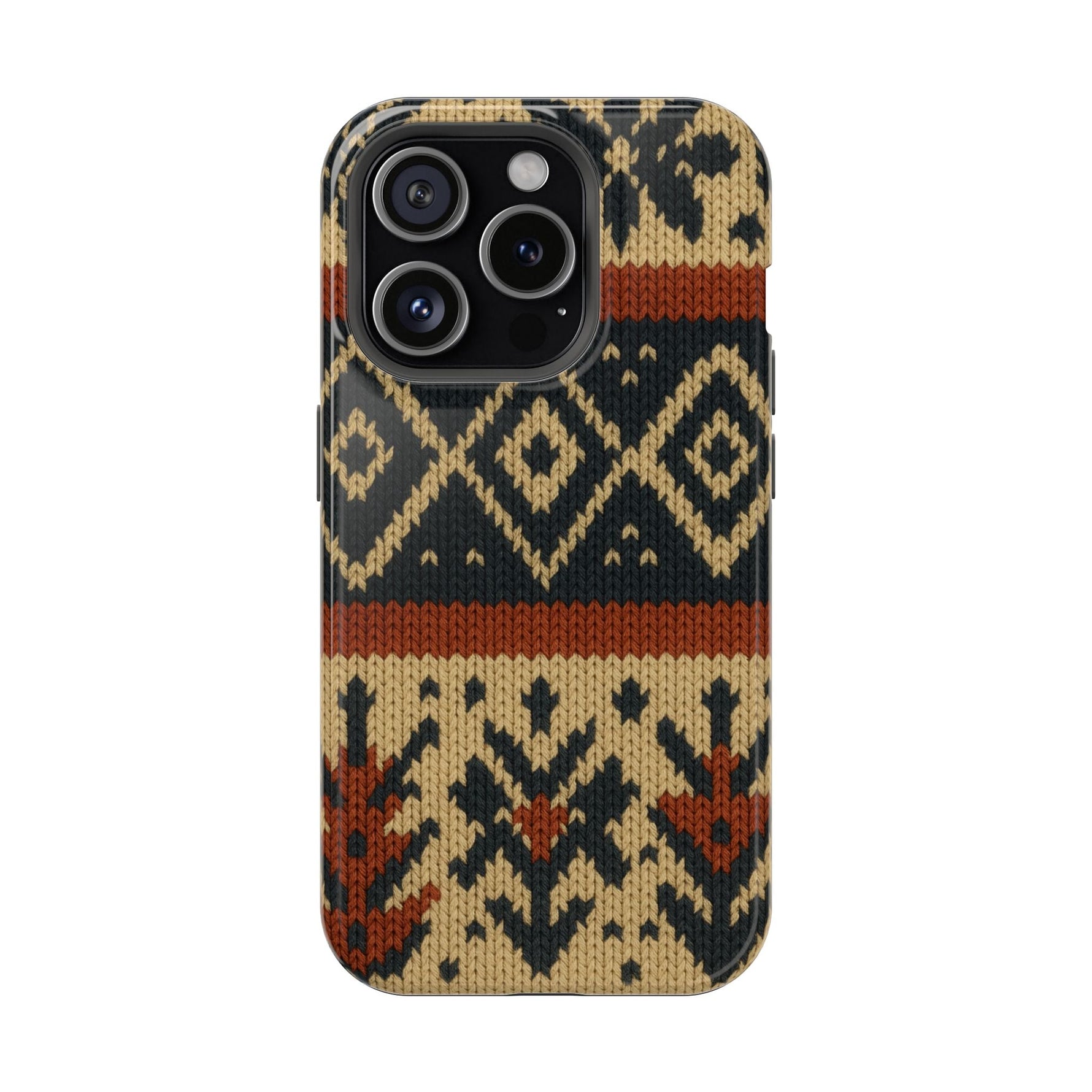 Nordic Knit Pattern MagSafe Impact-Resistant iPhone Case  Shamo's iPhone 15 Pro / Glossy