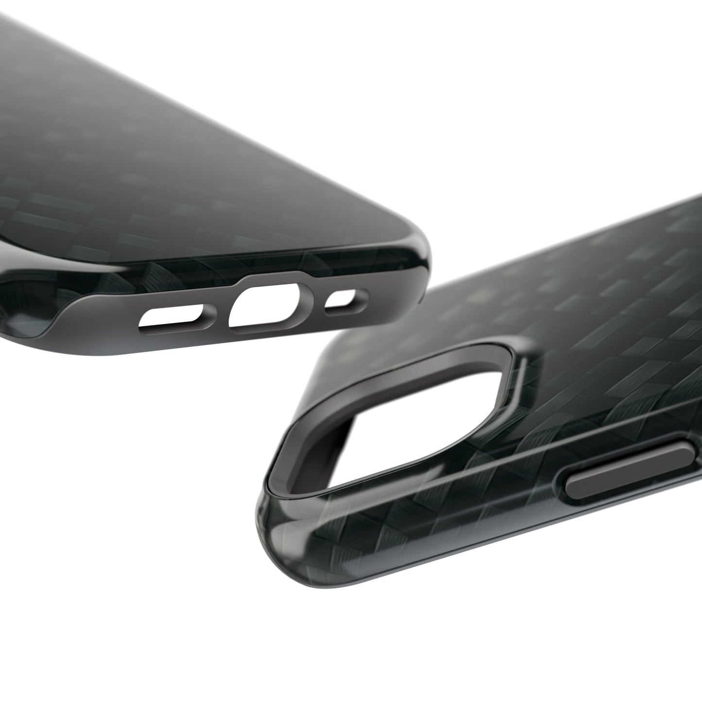 Dark Carbon Fiber Texture Magnetic Impact-Resistant iPhone Case | MagSafe compatible  Shamo's