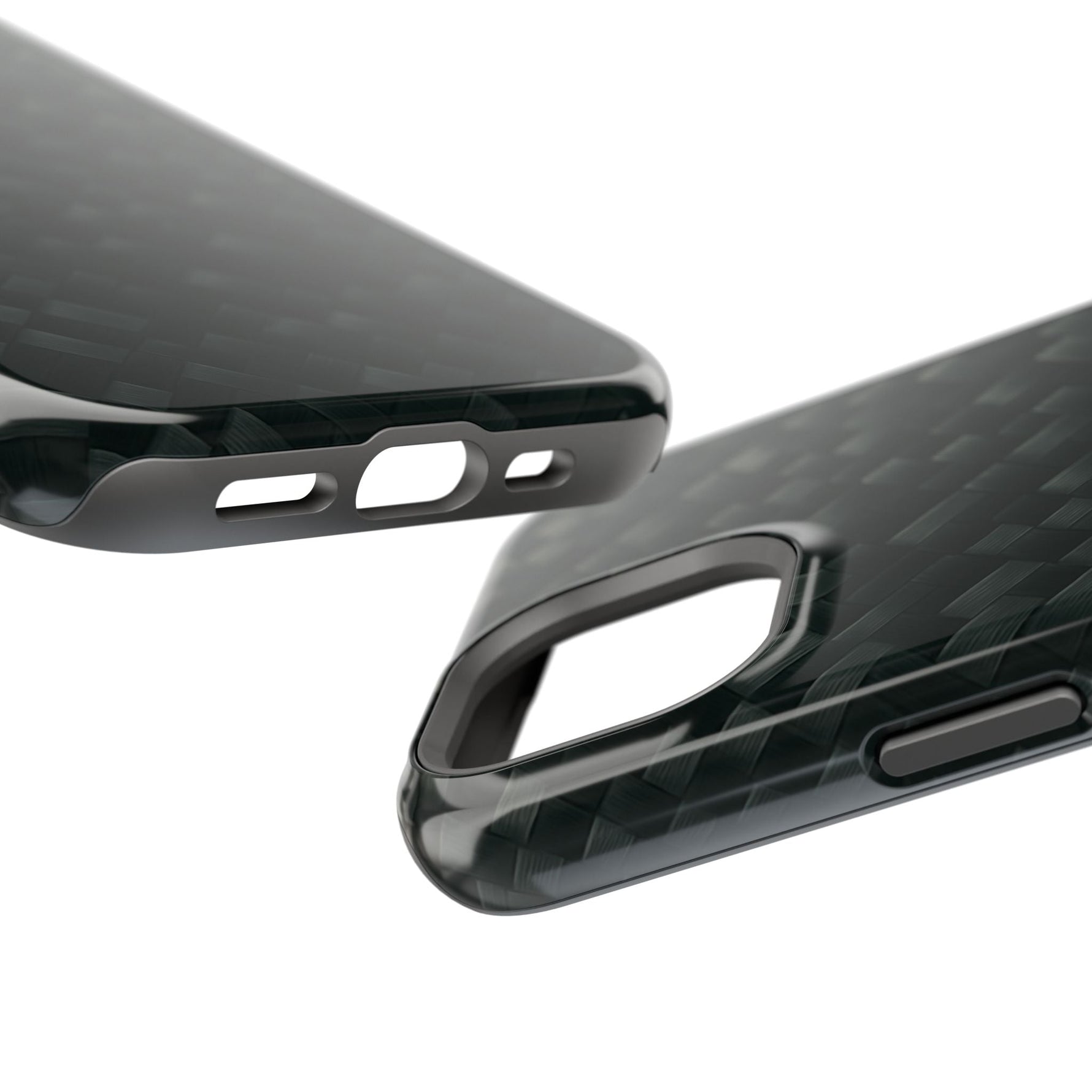 Dark Carbon Fiber Texture Magnetic Impact-Resistant iPhone Case | MagSafe compatible  Shamo's
