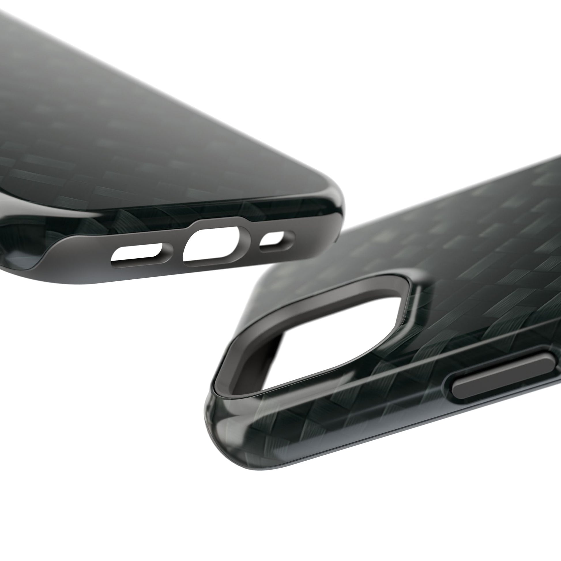 Dark Carbon Fiber Texture Magnetic Impact-Resistant iPhone Case | MagSafe compatible  Shamo's
