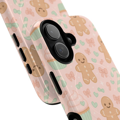 Gingerbread Candy Holiday Tough iPhone Case | compatible with MagSafe