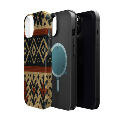 Nordic Knit Pattern MagSafe Impact-Resistant iPhone Case