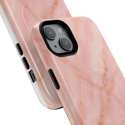 Blush Pink Marble iPhone Case with MagSafe