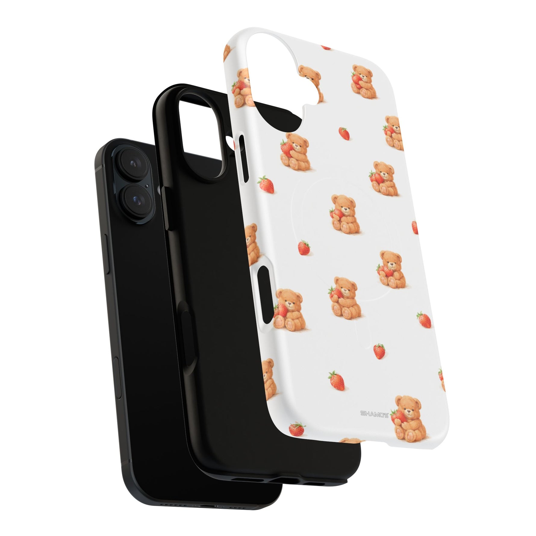 Strawberry Teddy iPhone Case with MagSafe