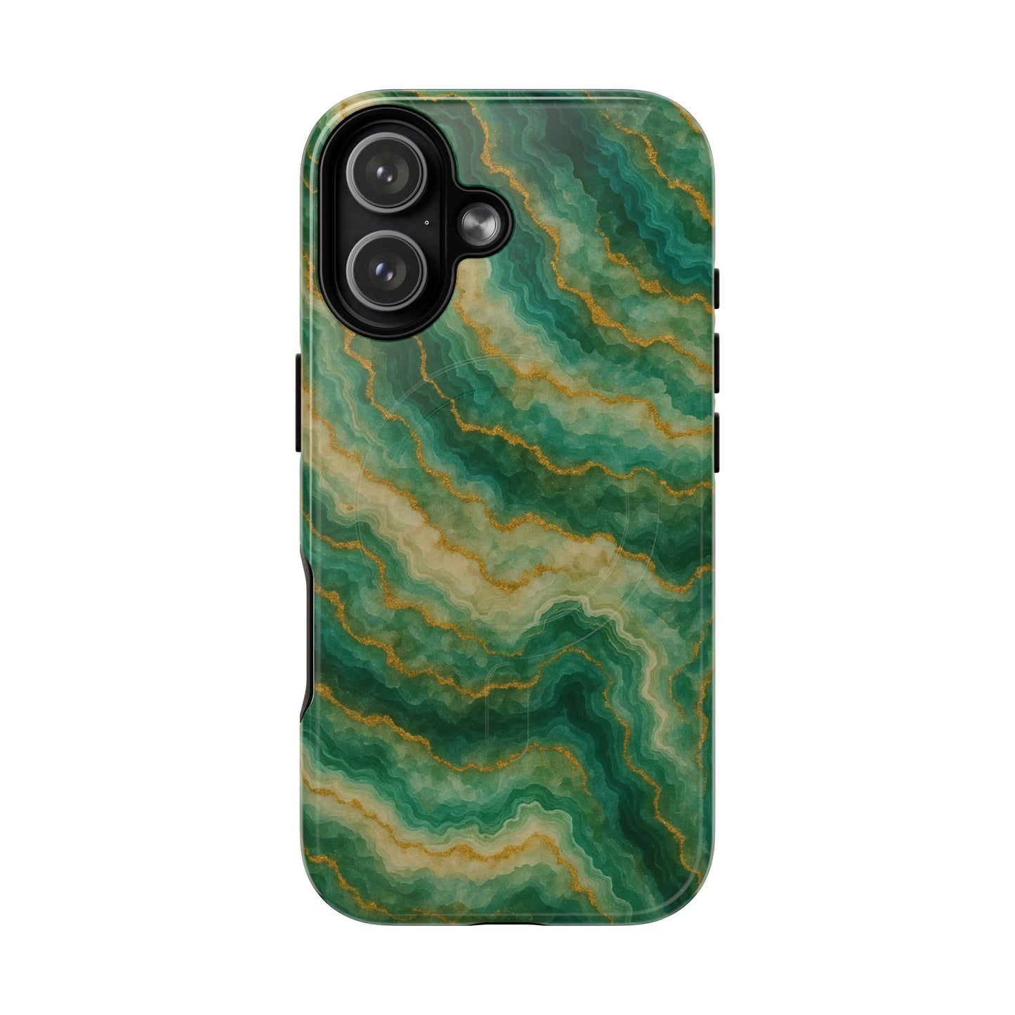 Green Marble iPhone Case with MagSafe - Shamo's