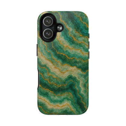 Green Marble iPhone Case with MagSafe - Shamo's
