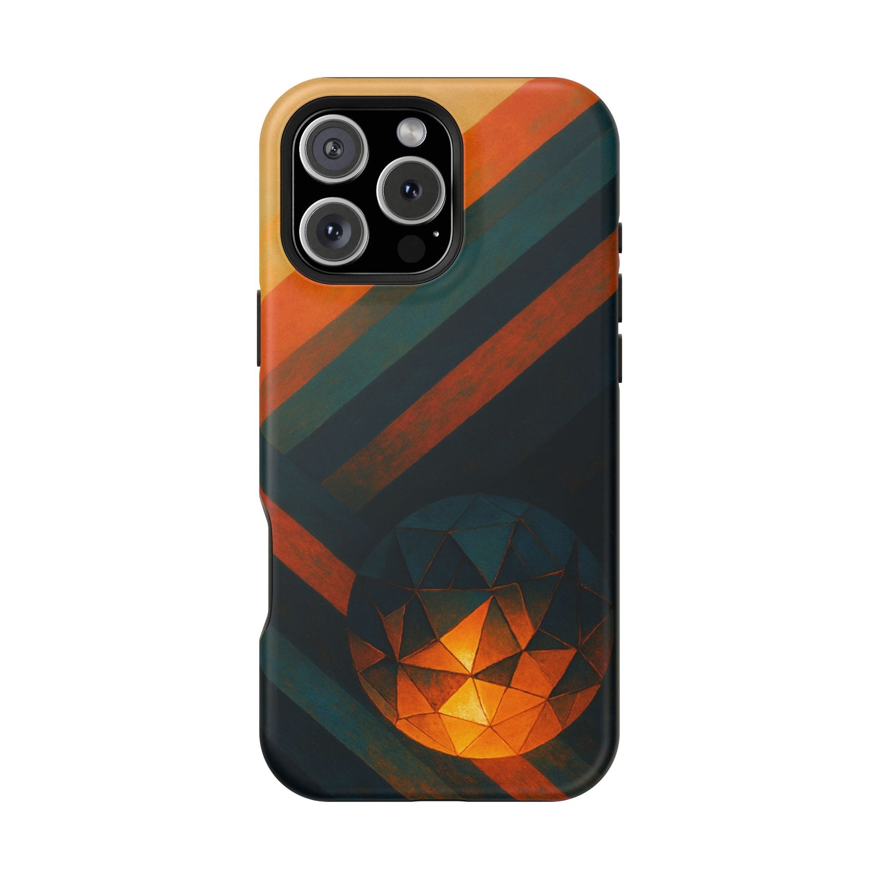 “Geometry of Becoming” Abstract iPhone MagSafe Case — Magnetic Impact-Resistant  Shamo's iPhone 16 Pro Max / Matte