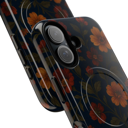 Floral Night Velvet iPhone Case - Works with MagSafe