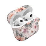Floral Pink Vintage AirPod Case — Pastel Flower Protective Cover - AirPods Pro Gen 1 / White / Glossy - Shamo's