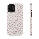 Rosebud Floral Tough iPhone Case | Pink Vintage Flower Protective Cover
