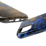 Blue Swirl & Burl Wood Impact iPhone Case | MagSafe compatible  Shamo's